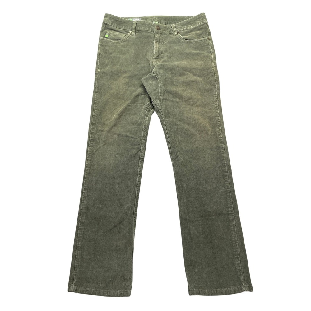 Stio Mens Rivet Corduroy Pants 28S Green Organic Cotton Stretch 200090 Preppy